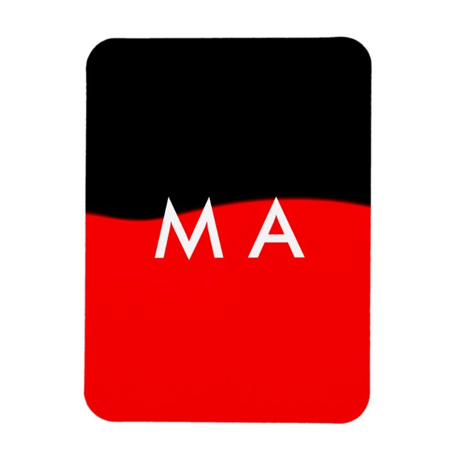 Íman Adicione seu nome com monograma simples letra home (Vertical)