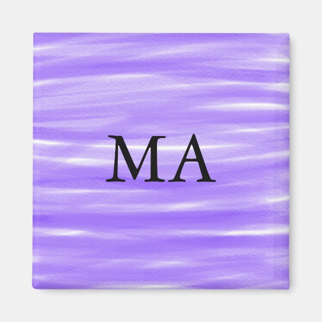 Íman Adicione seu nome letra homem monograma simples mi (Frente)