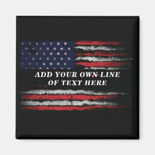 Íman Adicione seu próprio texto no sinalizador america