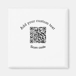 Íman Adicione seu texto personalizado código de QR de n
