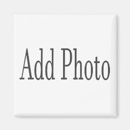 Íman Adicione sua foto ao redor ou ao ímã quadrado