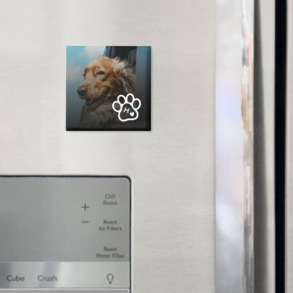 Íman Adicione Sua Própria Foto de Cachorro Pets Monogra