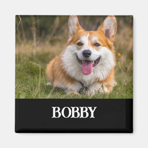 Íman Adicione sua própria foto e nome do cachorro