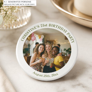 Íman Adicione Sua Própria Foto Favor Chic Aniversário d
