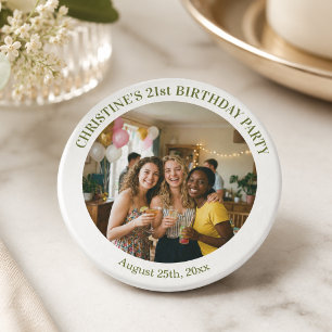Íman Adicione Sua Própria Foto Favor Chic Aniversário d