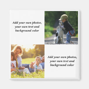 Íman Adicione suas próprias fotos, texto e plano de fun