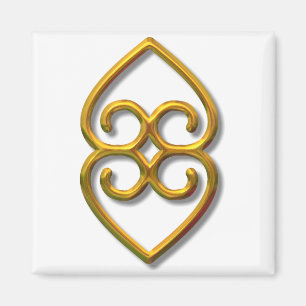 Íman Adinkra-terra-ouro