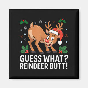 Íman Adivinhe O Que Renas Bunda Engraçado Natal Homens 