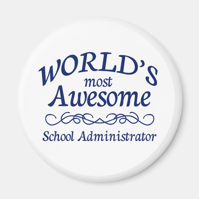 Íman Administrador Escolar Mais Fantástico do Mundo (Frente)