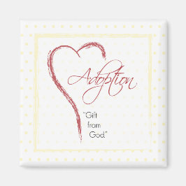 Íman Adoção, Religiosa, Pontos Amarelos com Coração Ver