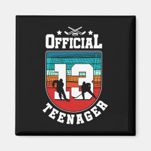 Íman Adolescente Oficial Aniversário de 13 Anos Menino