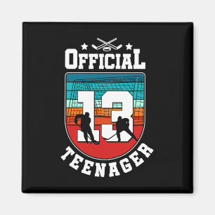 Íman Adolescente Oficial Aniversário de 13 Anos Menino