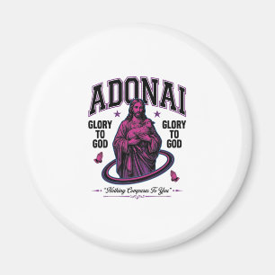 Íman Adonai Glória a Deus Desenho Vetorial Cristão Vint