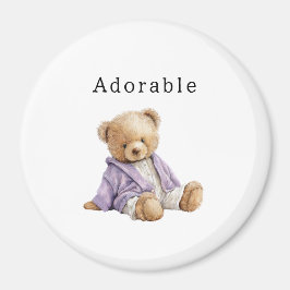 Íman Adorable Teddy Bear Purple Jacket