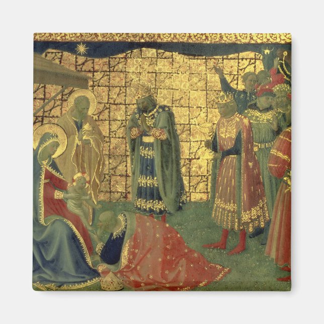 Íman Adoração do Magi, detalhes de um painel predella (Frente)