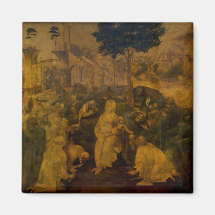 Íman Adoração do Magi por Leonardo da Vinci