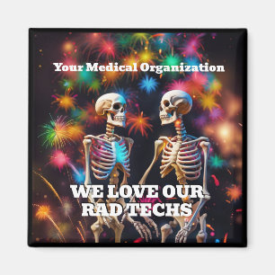 Íman Adoramos Nossos Técnicos Rad com Skeletons Chaveir
