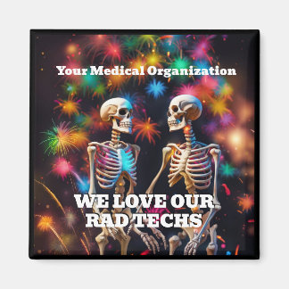 Íman Adoramos Nossos Técnicos Rad com Skeletons Chaveir