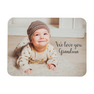 Íman Adoramos-te, vovó, fotografia com tipografia.