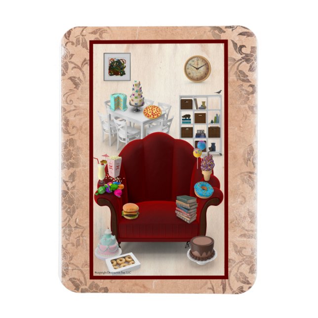 Íman Adoráveis Comidas Universo 3D (Vertical)