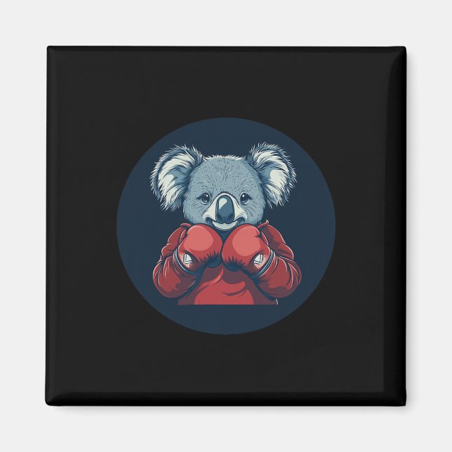 Íman Adorável Boxeador de Urso Koala Para Um Clima de K (Frente)