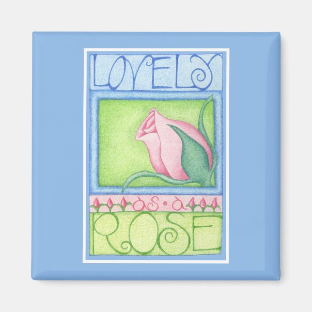 Íman Adorável como um Rosa Magnet (Frente)