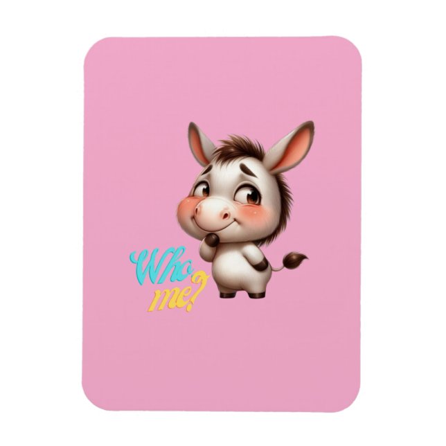 Íman Adorável Donkey para o Natal de 2024 - Presente pe (Vertical)