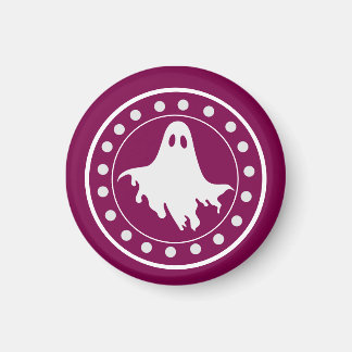 Íman Adorável Fantasma Assustador de Halloween Laranja