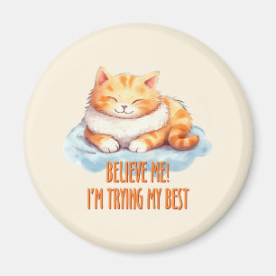 Íman Adorável Laranja Tabby Cat. Estou tentando o meu m