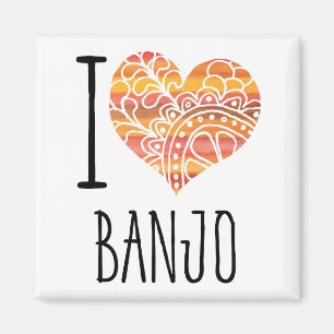 Íman Adoro Banjo Orange Mandala Heart