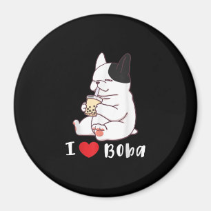 Íman Adoro Boba Bubble Tea Dog Cut French Bulldog Gift
