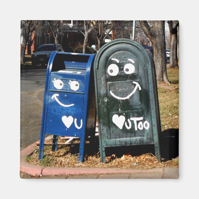 Íman adoro caixas de correio : (Frente)