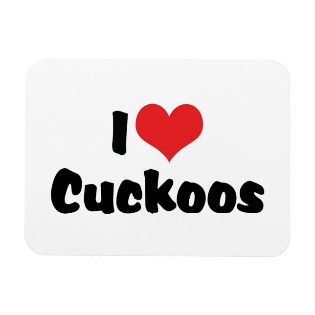 Íman Adoro Coração Cuckoos - Cuckoo Bird Lover (Horizontal)