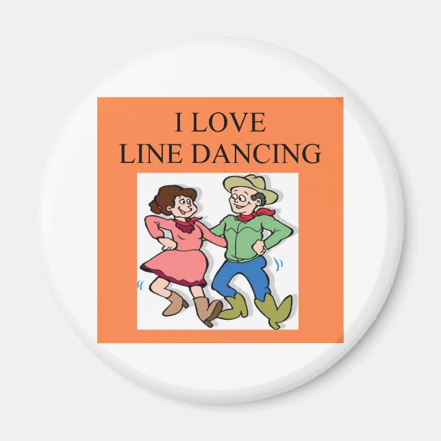 Íman adoro dança de linha (Frente)