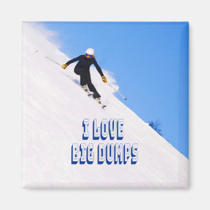 Íman Adoro Descida de esqui de neve grande