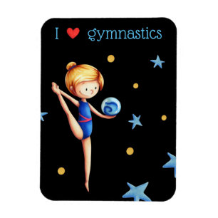 Íman Adoro estrelas de ginástica e preto de ginasta