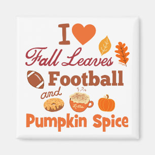 Íman Adoro Fall Deixa Futebol e Pumpkin Spice.