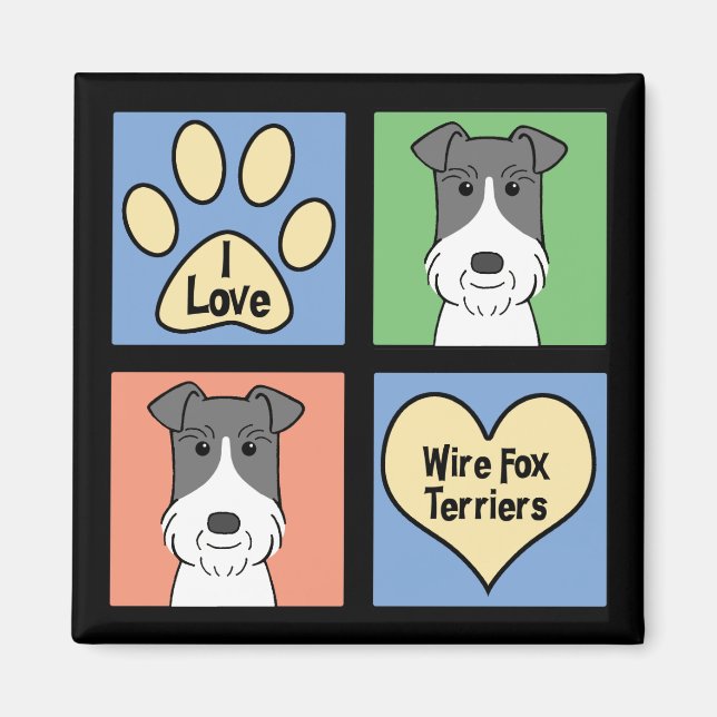 Íman Adoro Fox Terriers de Fio (Frente)