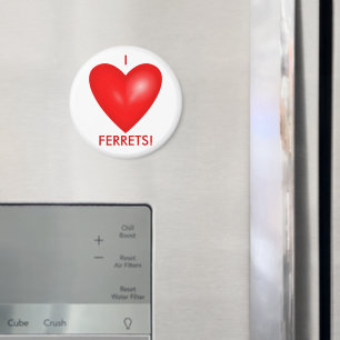 Íman Adoro Furões com Coração Vermelho