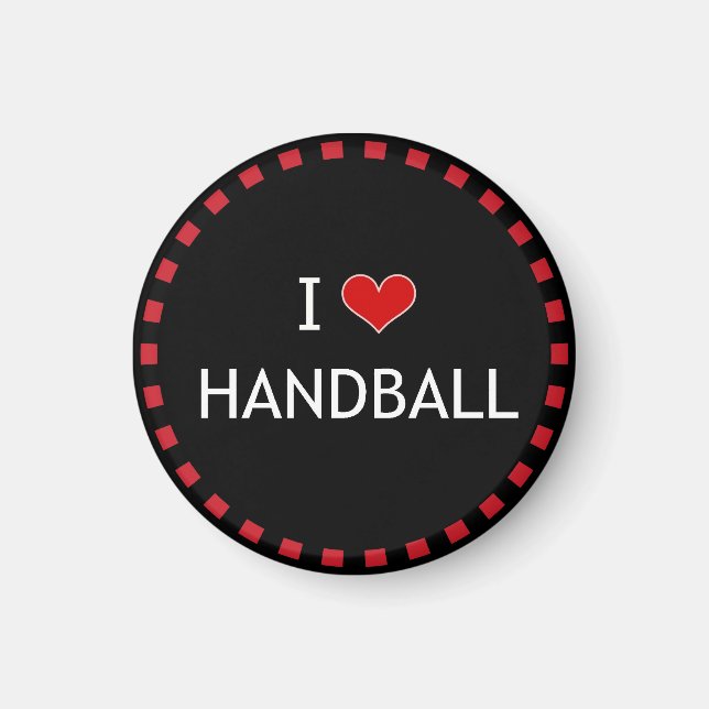 Íman Adoro Handball, quadro vermelho (Frente)