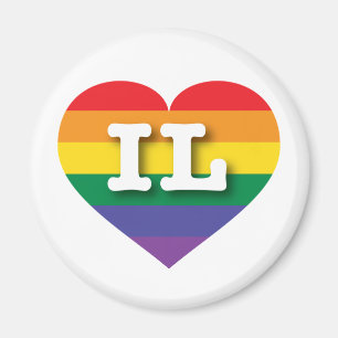 Íman Adoro Illinois Rainbow Heart