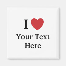 Adoro Imã de geladeira personalizável - Adicionar