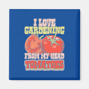 Íman Adoro Jardinagem De Tomates De Cabeça