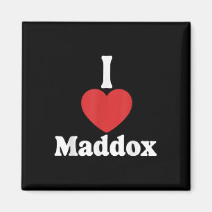 Íman Adoro Maddox Heart Groovy Personalizado Nome Maddo