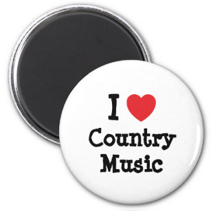 Íman Adoro o coração da Country Music personalizado
