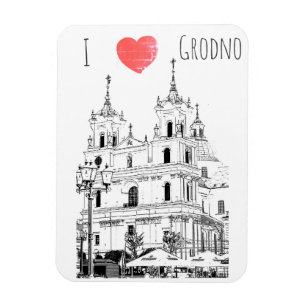 Íman Adoro o desenho da arquitetura do Grodno Belarus