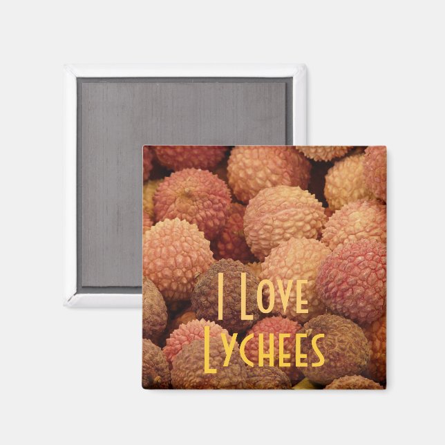 Íman Adoro o Lychees Magnet (Front/Back)