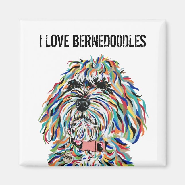 Íman Adoro o Magnet Bernedoodles (Frente)