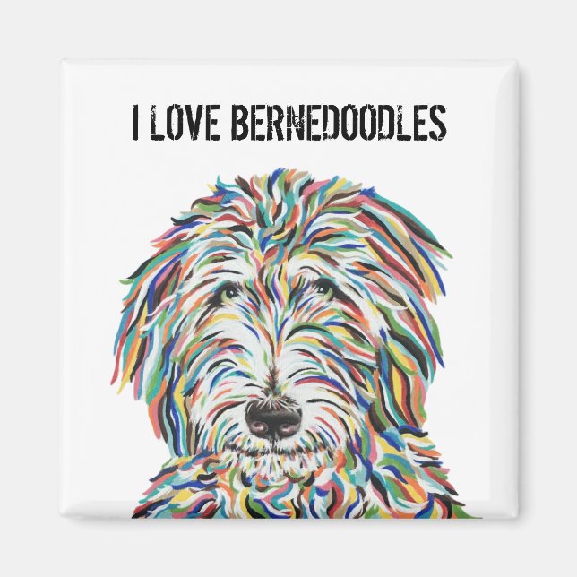 Íman Adoro o Magnet Bernedoodles (Frente)