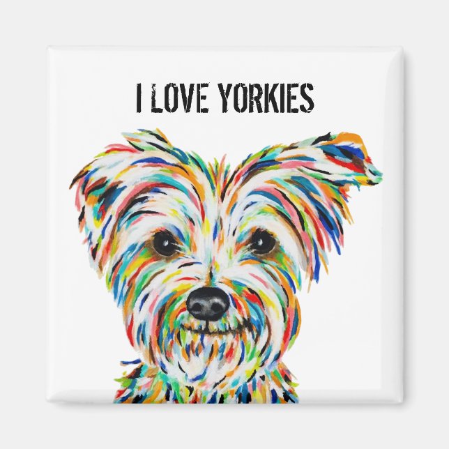 Íman Adoro o Magnet dos Yorkies (Frente)